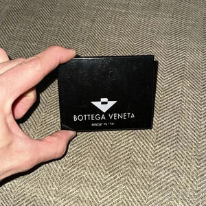 [[SALE]] BOTTEGA VENETA unisexual black cosmetic travel makeup mirror designer